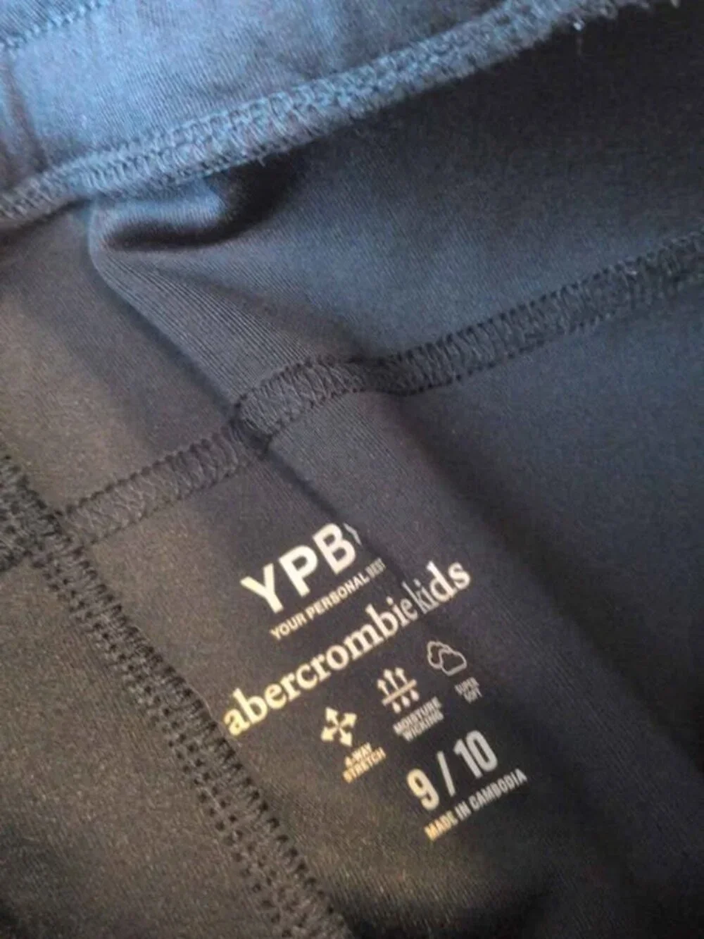 Abercrombie Kids YPB Black Joggers Size 9/10